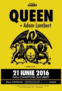 Queen+Adam Lambert_poster Bucuresti