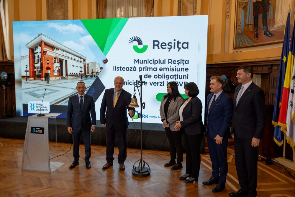 Resita lists the first issue of green municipal bonds on the Bucharest Stock Exchange