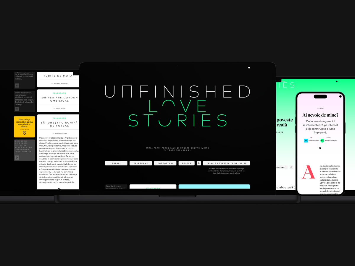 New editorial platform featuring authentic love stories – UNFINISHED LOVE STORIES